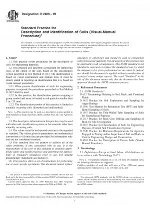 Standard Practice for Description and Identification of Soils (Visual-Manual Procedure)