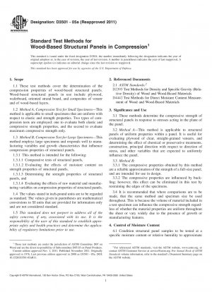 Standard Test Methods for  Wood-Based Structural Panels in Compression