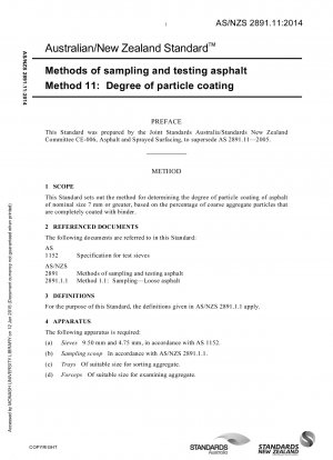 Bitumen Sampling and Testing Methods Particle Coverage