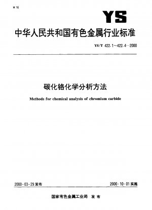 Methods for chemical analysis of chromium carbide.Determination of chromium content