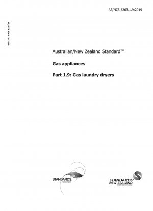 Gas appliances, Part 1.9: Gas laundry dryers