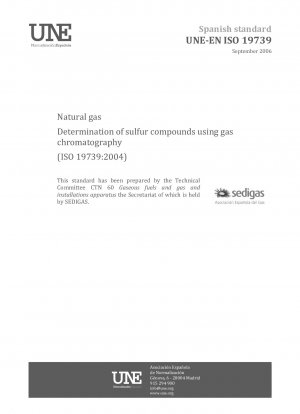 Natural gas - Determination of sulfur compounds using gas chromatography (ISO 19739:2004)