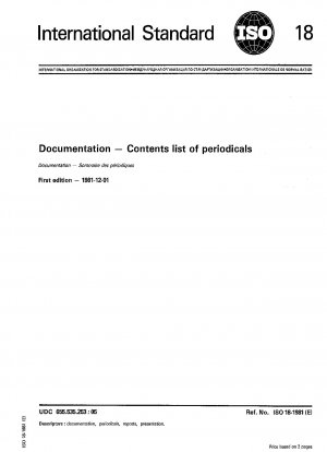 Documentation; Contents list of periodicals