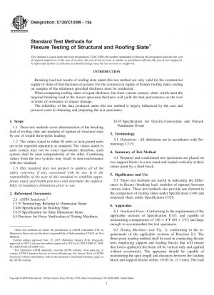 Standard Test Methods for Flexure Testing of Structural and Roofing Slate