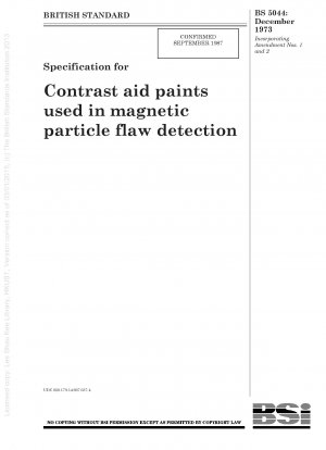 Specification for Contrast aid paints used in magnetic particle flaw detection