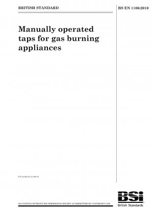 Manually operated taps for gas burning appliances