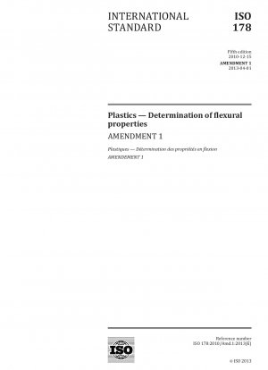 Plastics - Determination of flexural properties; Amendment 1