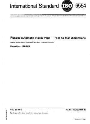 Flanged automatic steam traps; Face-to-face dimensions