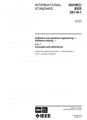 Software and systems engineering.Software testing.Part 1: Concepts and definitions