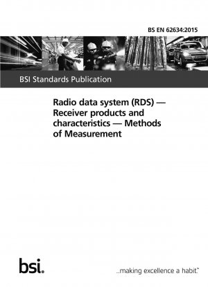 Radio data system (RDS). Receiver products and characteristics. Methods of Measurement