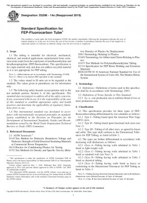 Standard Specification for FEP-Fluorocarbon Tube