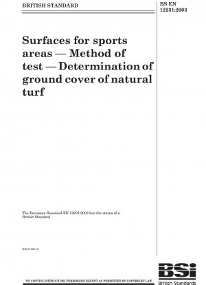 Surfaces for sports areas - Method of test - Determination of ground cover of natural turf