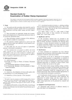 Standard Guide for Examination of Rubber Stamp Impressions