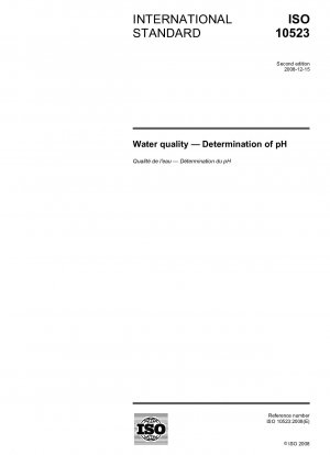 Water quality - Determination of pH