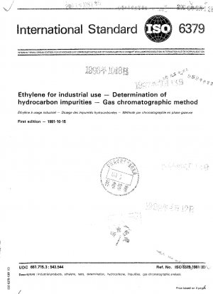 Ethylene for industrial use; Determination of hydrocarbon impurities; Gas chromatographic method