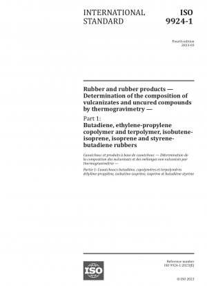 Rubber and rubber products — Determination of the composition of vulcanizates and uncured compounds by thermogravimetry — Part 1: Butadiene, ethylene-propylene copolymer and terpolymer, isobutene-isoprene, isoprene and styrene-butadiene rubbers