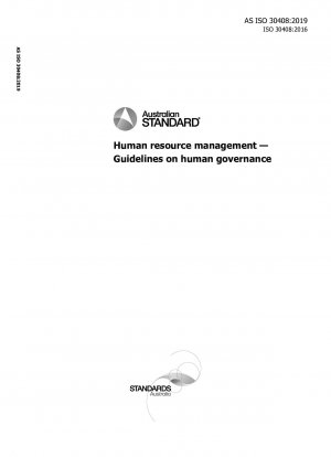 Human resource management — Guidelines on human governance