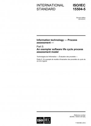 Information technology - Process assessment - Part 5: An exemplar software life cycle process assessment model