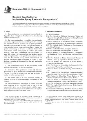Standard Specification for  Implantable Epoxy Electronic Encapsulants