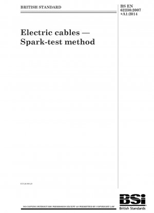 Electric cables. Spark-test method