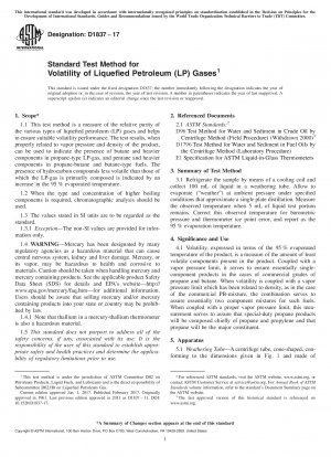 Standard Test Method for  Volatility of Liquefied Petroleum (LP) Gases