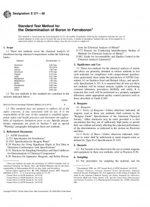 Standard Test Method for the Determination of Boron in Ferroboron (Withdrawn 2006)