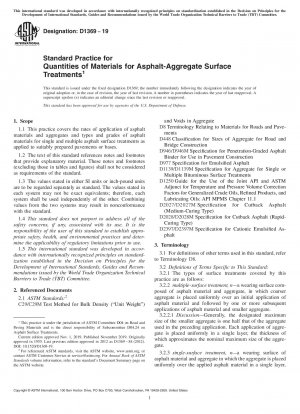 Standard Practice for Quantities of Materials for Asphalt-Aggregate Surface Treatments