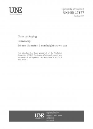 Glass packaging - Crown cap - 26 mm diameter, 6 mm height crown cap.