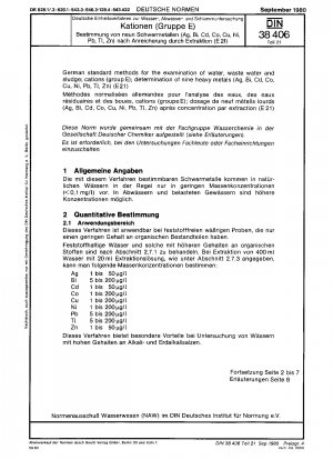 German standard methods for the examination of water, waste water and sludge; cations (group E), determination of nine heavy metals (Ag, Bi, Cd, Co, Cu, Ni, Pb, Tl, Zn) (E21)