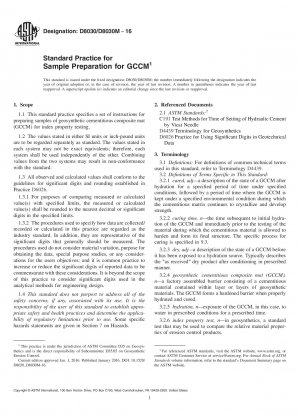 Standard Practice for Sample Preparation for GCCM