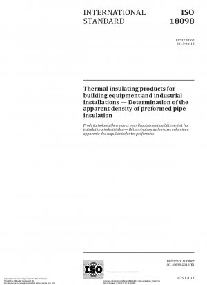 Thermal insulating products for building equipment and industrial installations - Determination of the apparent density of preformed pipe insulation