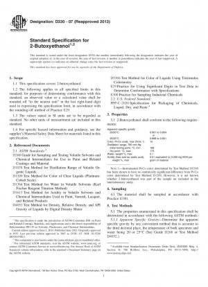 Standard Specification for  2-Butoxyethanol