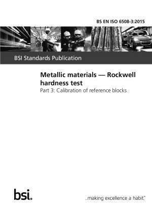  Metallic materials. Rockwell hardness test. Calibration of reference blocks