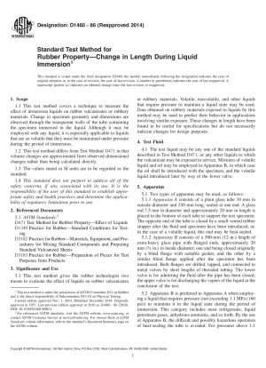 Standard Test Method for  Rubber Property—Change in Length During Liquid Immersion