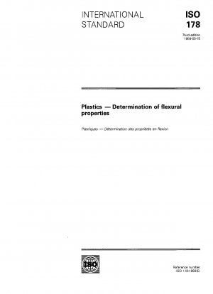 Plastics; determination of flexural properties