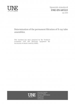 Determination of the permanent filtration of X-ray tube assemblies