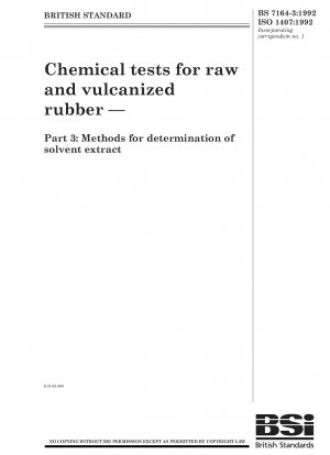 Rubber; determination of solvent extract