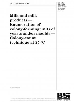 Milk and milk products — Enumeration of colony - forming units of yeasts and / or moulds — Colony - count technique at 25 °C