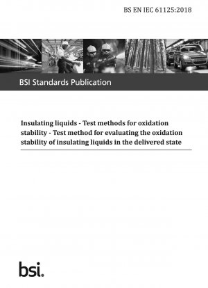  Insulating liquids. Test methods for oxidation stability. Test method for evaluating the oxidation stability of insulating liquids in the delivered state