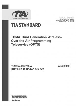 TDMA Third Generation Wireless- Over-the-Air Programming Teleservice (OPTS)