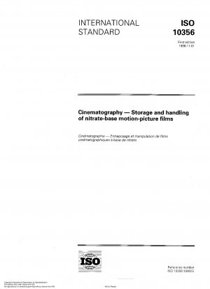 Cinematography - Storage and handling of nitrate-base motion-picture films