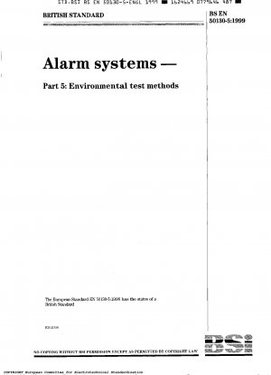Alarm systems - Environmental test methods