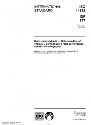 Dried skimmed milk - Determination of vitamin D content using high-performance liquid chromatography
