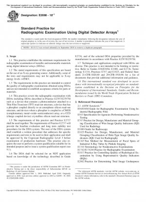 Standard Practice for Radiographic Examination Using Digital Detector Arrays