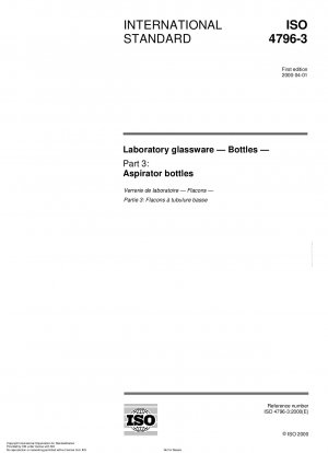 Laboratory glassware - Bottles - Part 3: Aspirator bottles