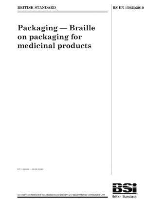 Packaging - Braille on packaging for medicinal products
