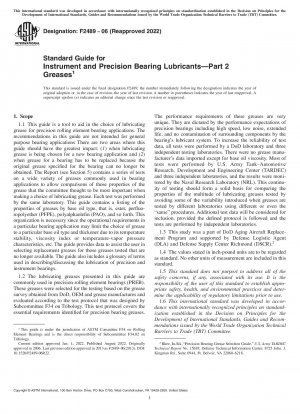 Standard Guide for Instrument and Precision Bearing Lubricants—Part 2 Greases