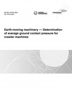 Earth-moving machinery — Determination of average ground contact pressure for crawler machines
