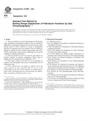 Standard Test Method for Boiling Range Distribution of Petroleum Fractions by Gas Chromatography