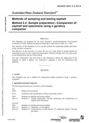 Asphalt Sampling and Testing Methods Sample Preparation Compaction of Asphalt Test Samples Using a Rotary Compactor